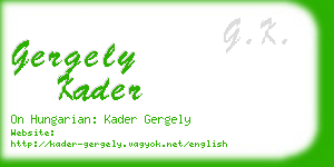 gergely kader business card